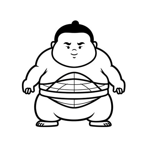 Cool Sumo Wrestling Coloring For Kids - Coloring Page