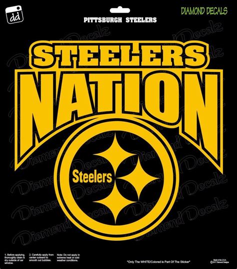 Pittsburgh Steelers Nation NFL Football Champs Gold Vinyl Decal Car Window #DiamondDecalz ...