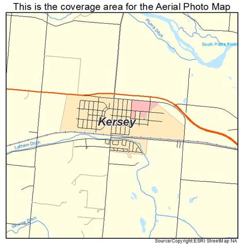 Aerial Photography Map of Kersey, CO Colorado