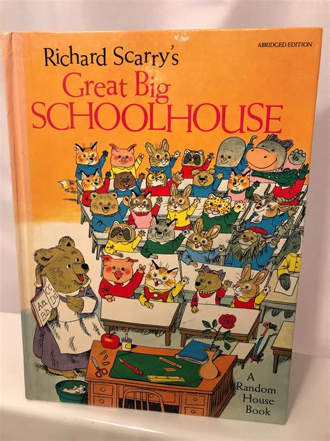 Richard Scarrys Great Big Schoolhouse 1979 | Etsy | Richard scarry, Homeschool, Hardcover book