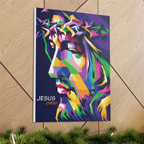 Jesus Christ Pop Art Canvas Wrap Vibrant Portraits - Etsy