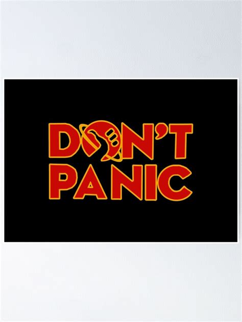 "Don't panic The Hitchhiker's Guide to the Galaxy" Poster for Sale by yinon-h | Redbubble