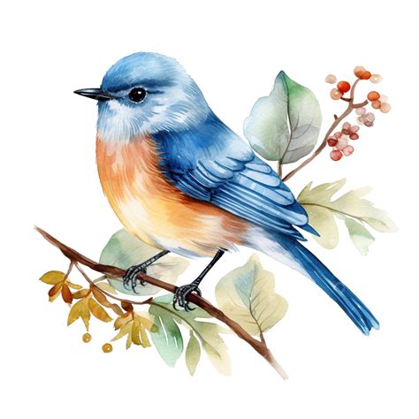 Watercolor Bird Illustration, Bird, Animal, Watercolor PNG Transparent Image and Clipart for ...