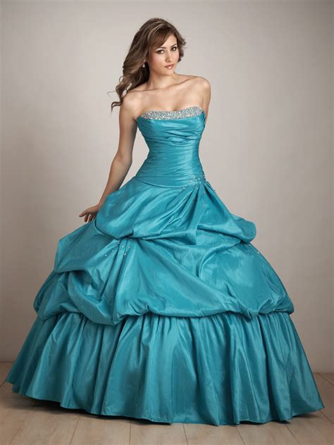 Turquoise Ball Gown Strapless Lace up Fullr Length Quinceanera Dresses With Sequins and Twist Drapes