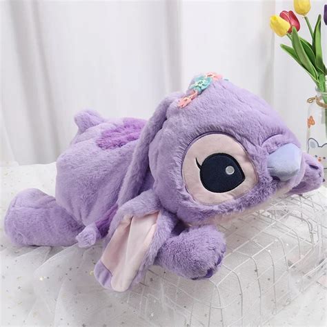 Original Disney Anime Lilo & Stitch Angel Plush Toy Kawaii Shoulder ...