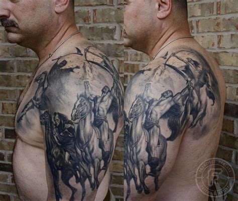 four horsemen of the apocalypse tattoo by Francisco Sanchez: TattooNOW