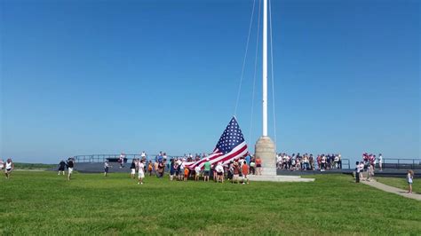 Flag raising at Fort Sumter - YouTube