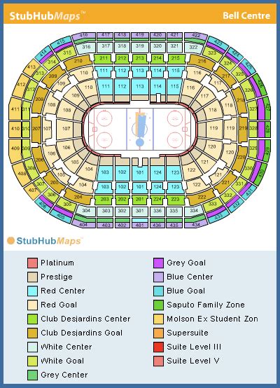 Bell Centre Seating Chart, Pictures, Directions, and History - Montreal ...