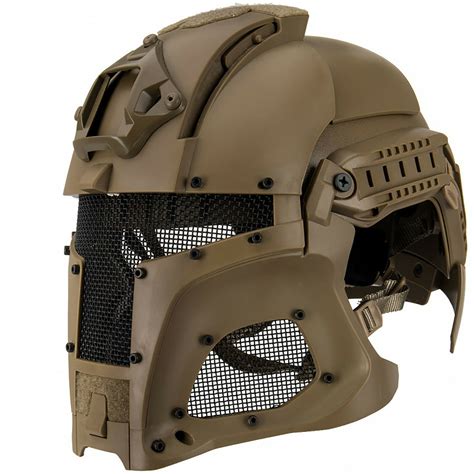 TAN Full Face Airsoft Helmet Interstellar Space Battle Trooper Tactical – EconoSuperStore
