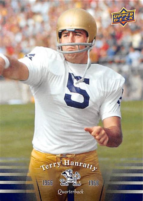 Terry Hanratty football card (Notre Dame Fighting Irish) 2012 Upper ...