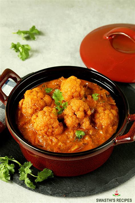 Cauliflower Curry Recipe (Indian Style) - Swasthi's Recipes