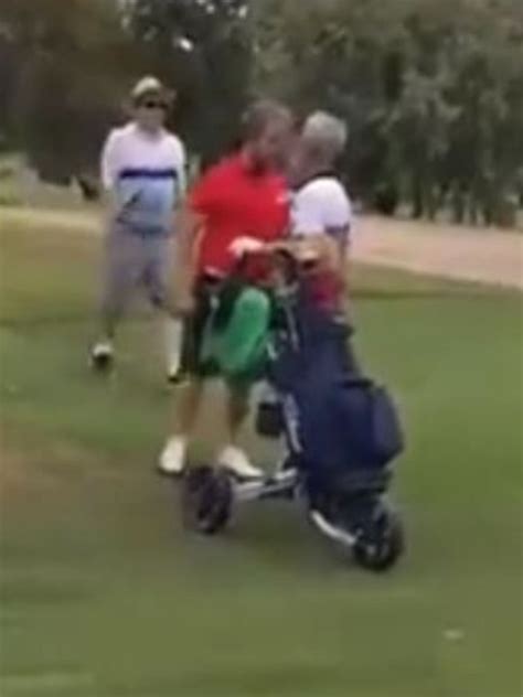 Melbourne golf course screaming match goes viral | Video