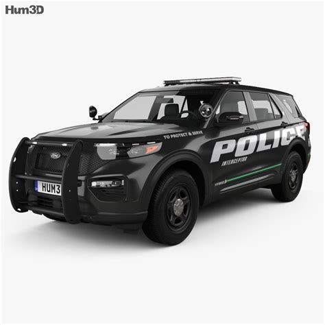 Ford Explorer Police Interceptor Utility 2022 3D model - Vehicles on Hum3D