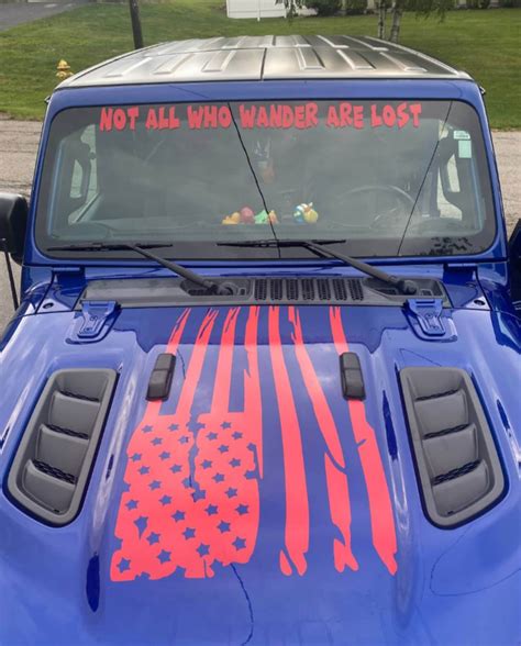 Distressed American Flag Hood Decal Fit Jeep Wrangler - Etsy