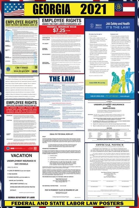 2021 Georgia Labor Law Posters ⭐ | State, Federal, OSHA | LABORLAWHRSIGNS