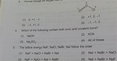 The lattice energy NaF,NaCl,NaBr,Nal follow the order | Filo