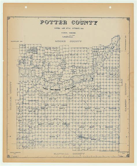 Potter County - Texas General Land Office Map ca. 1926 – The ...