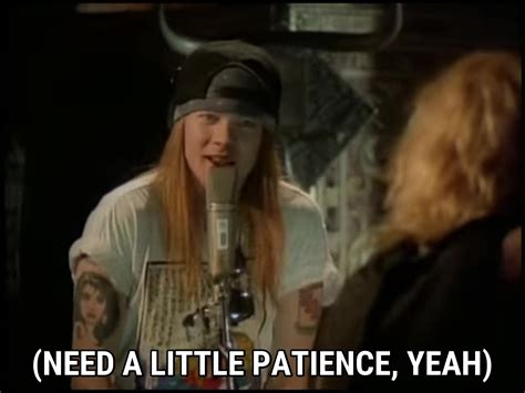 Patience lyrics Guns N' Roses song in images