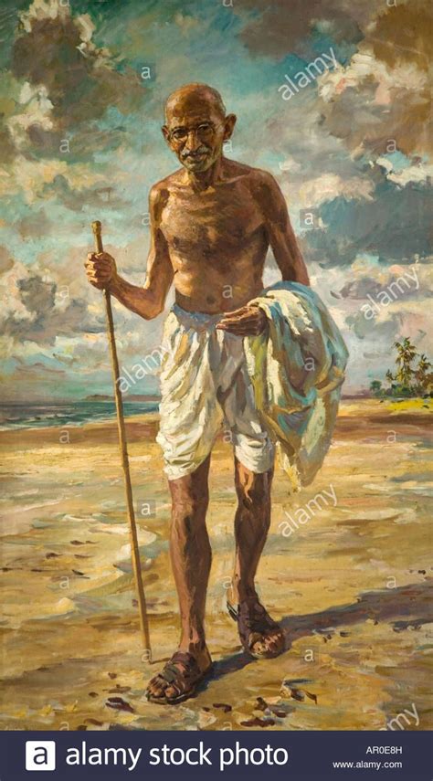 Download this stock image: Mahatma Gandhi painting. National Gandhi ...