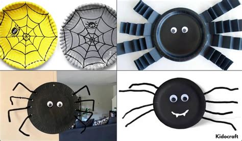 Paper Plate Spider Craft For Kids - Kido Craft