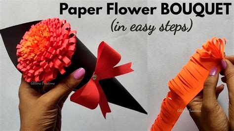 DIY Paper Flower BOUQUET/Birthday Gift Ideas/Flower Bouquet Making At ...