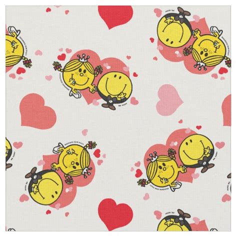 Mr. Happy & Little Miss Sunshine Wedding Fabric | Zazzle.ca