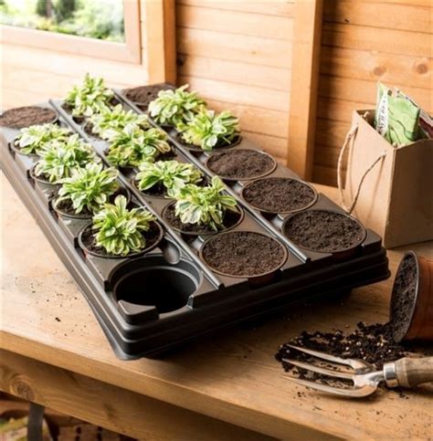 18 Pot Growing Tray & Carrying Tray - The Garden Factory