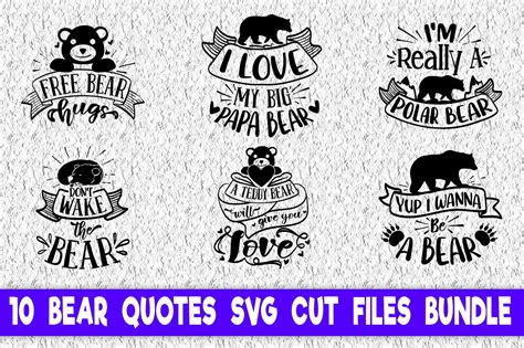 Bear Quotes Bundle Graphic by svg bundle · Creative Fabrica