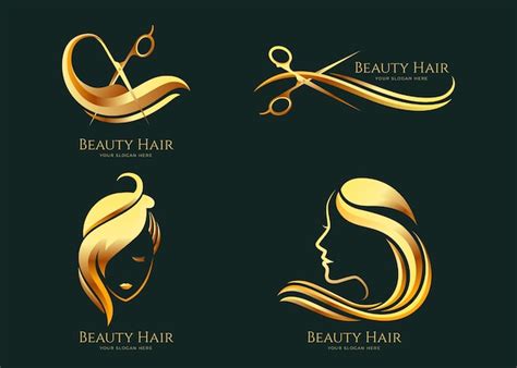 Hair Salon Logos Luxury Background Gold Texture Free Icons Black | The ...