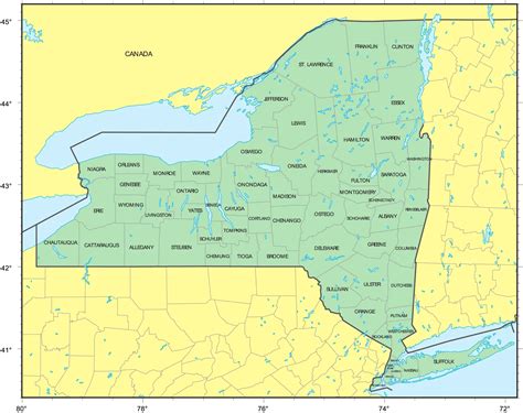 New York State Counties Map A Comprehensive Guide Map Of Europe ...