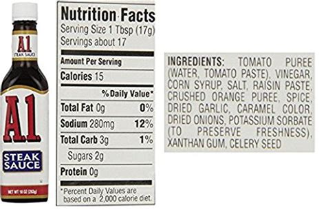 34 A1 Steak Sauce Nutrition Label - Label Design Ideas 2020