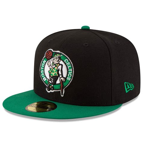 New Era Boston Celtics Black/Green Official Team Color 2Tone 59FIFTY ...