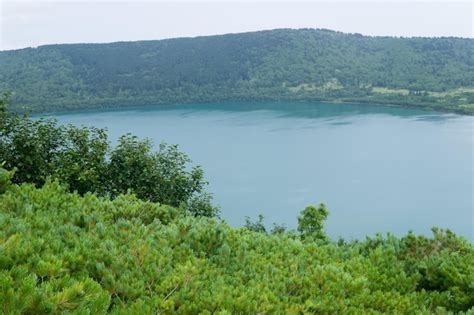 Premium Photo | Landscape of the golovnin volcano caldera on kunashir island