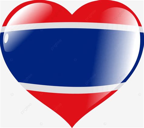 Series With Heart In National Colours Thailand Flag History Vector ...