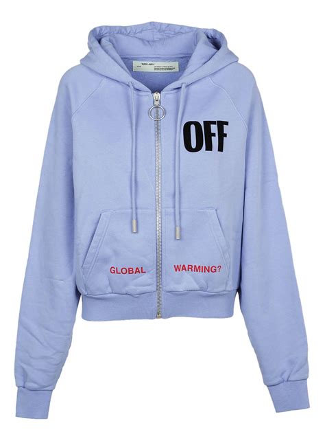 Off-white Classic Hoodie In Light Blue | ModeSens