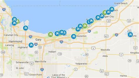 Map: Beaches in Northwest Indiana | Digital Exclusives: Graphics ...