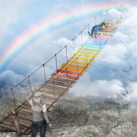 Over The Rainbow Bridge Digital Art by Jutta Maria Pusl