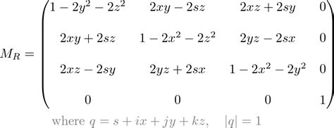 OpenGL Matrix Class