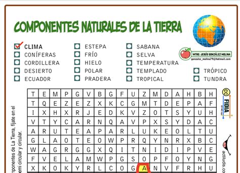 Componentes naturales de la Tierra - Actiludis