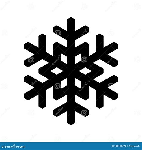 Snowflake Icon. Christmas and Winter Theme Stock Vector - Illustration ...