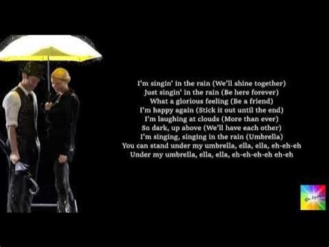 Singing In The Rain / Umbrella - Holly Holiday feat. Will Schuester (lyrics) - YouTube