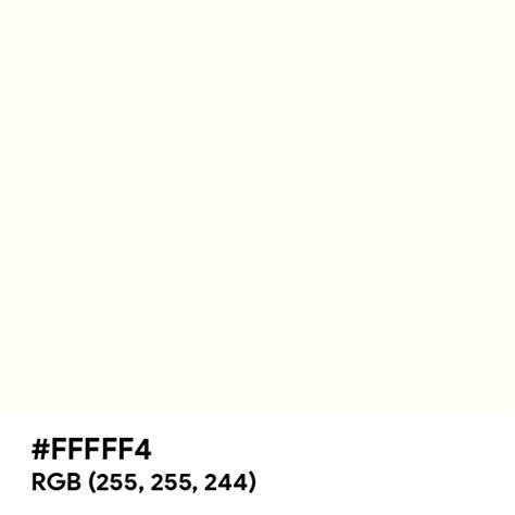 White Gold color hex code is #FFFFF4