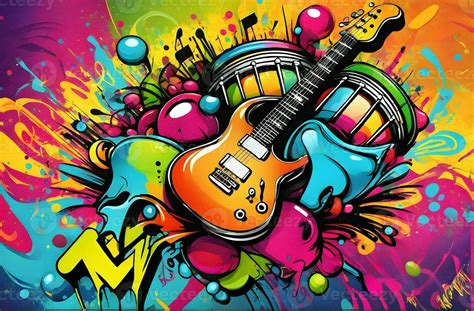 Music Graffiti Wallpaper, Graffiti Background, Music Graffiti Pattern, Music Graffiti background ...