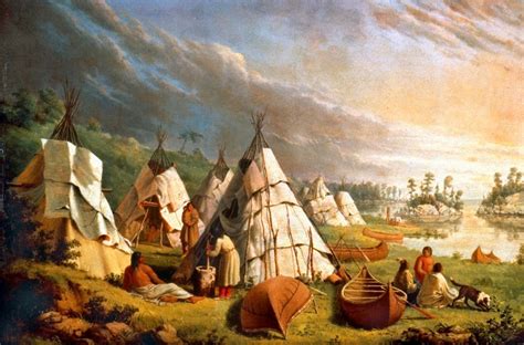 Native American encampment, c.1845 - Paul Kane - WikiArt.org