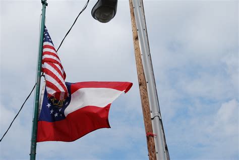 Flagpole | US and Georgia State flags | twentysixcats | Flickr