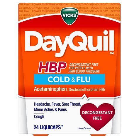 Vicks DayQuil HBP Cold & Flu LiquiCaps - Shop Cough, Cold & Flu at H-E-B