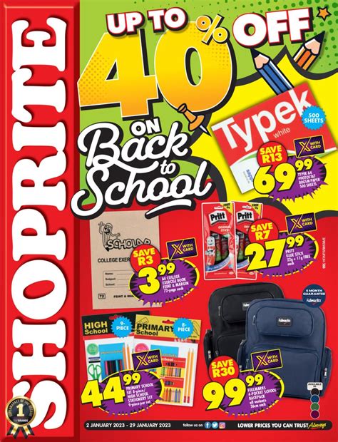 Shoprite Specials Back to School 2023 | Shoprite Catalogue | 2023