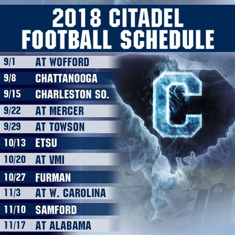 The Citadel Football on Twitter: "You can NEVER have too much football! Start planning now, our ...