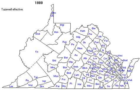 1785 Virginia County Map