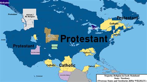 Just a quick map detailing majority American religion by state, more ...